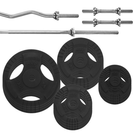 HRD System Zestaw 75 kg obciążenie żeliwne 29mm + 4x Gryf