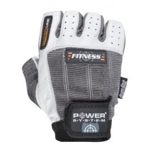 POWER-SYSTEM RĘKAWICZKI FITNESS WHITE GREY