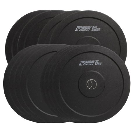 HRD System ZESTAW 130KG OBCIĄŻENIE OLIMPIJSKIE BUMPER 50,5MM