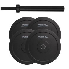 HRD System ZESTAW 40KG OBCIĄŻENIE OLIMPIJSKIE BUMPER + GRYF