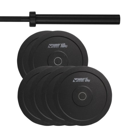 HRD System ZESTAW 60KG OBCIĄŻENIE OLIMPIJSKIE BUMPER + GRYF