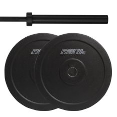 HRD System ZESTAW 60KG OBCIĄŻENIE OLIMPIJSKIE BUMPER + GRYF