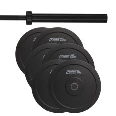 HRD System ZESTAW 80KG OBCIĄŻENIE OLIMPIJSKIE BUMPER + GRYF
