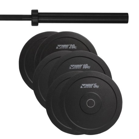 HRD System ZESTAW 90KG OBCIĄŻENIE OLIMPIJSKIE BUMPER + GRYF