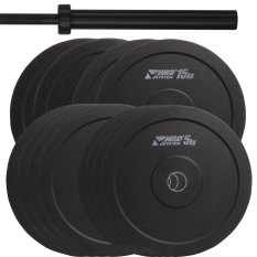 HRD System ZESTAW 150KG OBCIĄŻENIE OLIMPIJSKIE BUMPER + GRYF