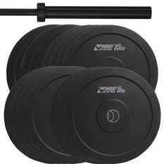 HRD System ZESTAW 180KG OBCIĄŻENIE OLIMPIJSKIE BUMPER + GRYF