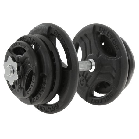 Beltor Regulowana hantla żeliwna 25kg + zaciski - Beltor