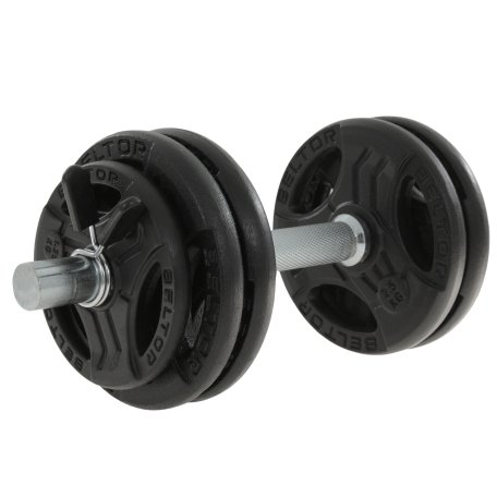 Beltor Regulowana hantla żeliwna 15kg + zaciski motylkowe