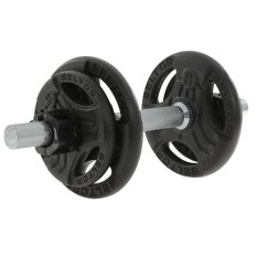 Beltor Regulowana hantla żeliwna 10kg + zaciski szczękowe czarne