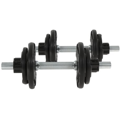 Beltor Regulowane hantle żeliwne 2x10kg + zaciski szczękowe czarne