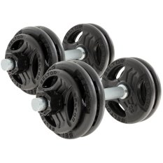 Beltor Regulowane hantle żeliwne 2x15kg + zaciski szczękowe czarne