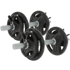 BELTOR Regulowane hantle żeliwne 2x10kg + zaciski motylkowe czarne