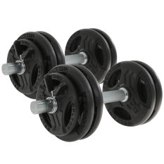 Beltor Regulowane hantle żeliwne 2x15kg + zaciski motylkowe czarne