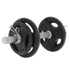 Regulowana hantla żeliwna 10kg + zaciski sprężynowe - Beltor