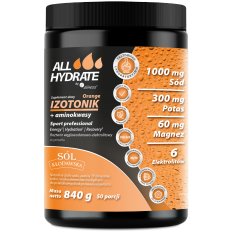 ALLHydrate Izotonik Orange+aminokwasy 840g 50 porcji