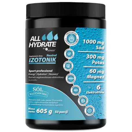 ALLHydrate Izotonik Neutral 605g 50 porcji