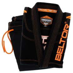 KIMONO BJJ GI VANQUISHER CZARNE POMARAŃCZOWE JIU-JITSU BELTOR