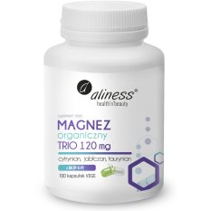 Aliness, Magnez organiczny TRIO 120 mg z B6 (P-5-P) x 100 VEGE kaps