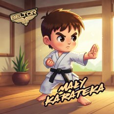 BELTOR NAKLEJKA KARATE VLEPKA PAPIEROWA MAŁY KARATEKA ŻÓŁTA w 8x8cm