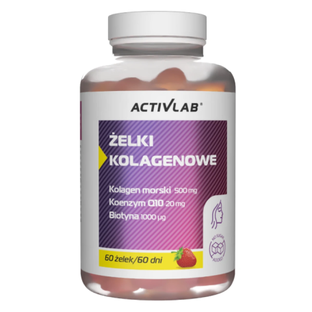 ACTIVLAB ŻELKI KOLAGENOWE (SŁÓJ 60 ŻELEK) TRUSKAWKA