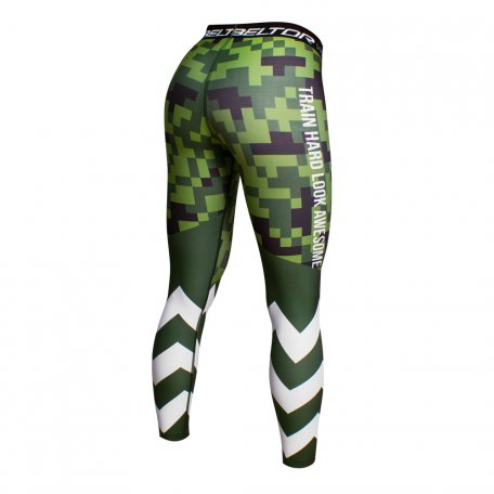 BELTOR BW LEGGINSY DAMSKIE LADIES LEGGINGS PIXEL MORO