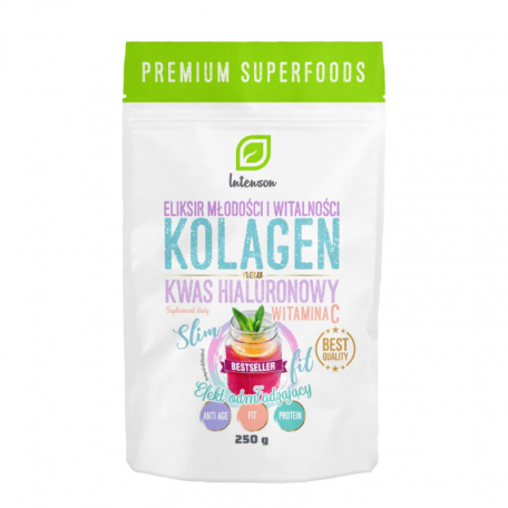 Intenson Kolagen + Witamina C + Kwas Hialuronowy - 250g