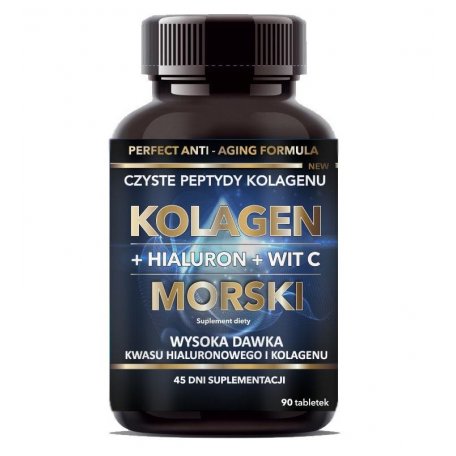 INTENSON KOLAGEN MORSKI + HIALURON + WIT C 90 tab 45 g