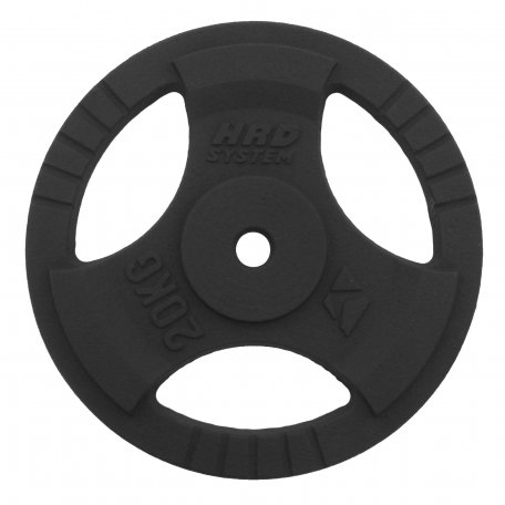 HRD System Obciążenie żeliwne czarne z uchwytami 20kg/29mm