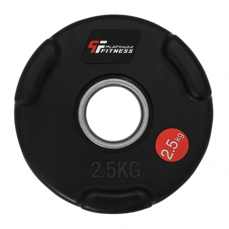 Platinum Fitness Obciążenie olimpijskie w gumie z uchwytami 2,5kg/51,5mm