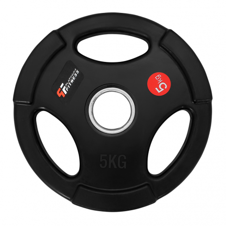 Platinum Fitness Obciążenie olimpijskie w gumie z uchwytami 5kg/51,5mm