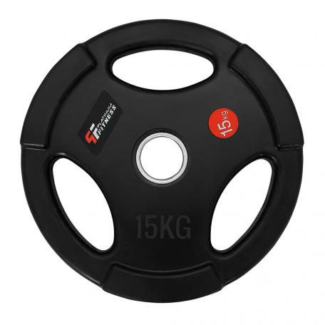 Platinum Fitness Obciążenie olimpijskie w gumie z uchwytami 15kg/51,5mm