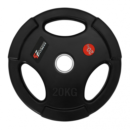 Platinum Fitness Obciążenie olimpijskie w gumie z uchwytami 20kg/51,5mm