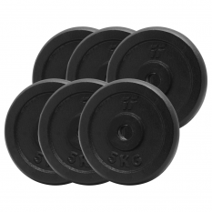 PlatinumFitness Zestaw 30kg Obciążenie żeliwne pełne 29mm